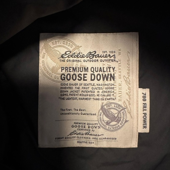 Eddie Bauer | Green 700 Fill Goose Down Puffer Jacket Size L - Picture 12 of 15